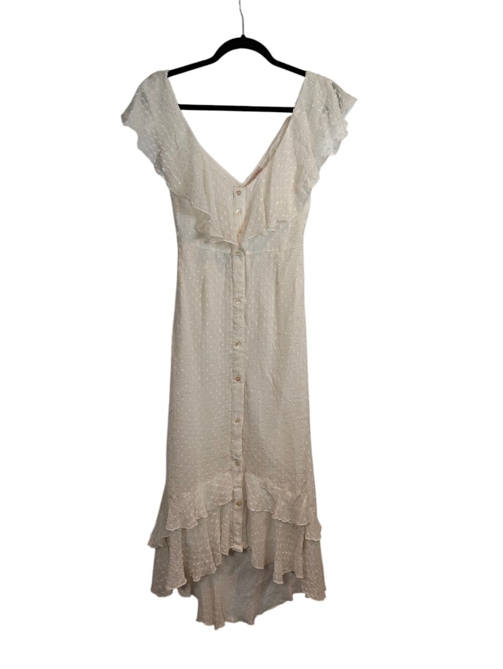 WINSTON WHITE Bliss Dress Button-Front Maxi Dress in Cream Size XSmall